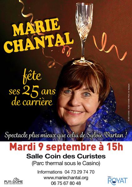 Marie Chantal fête ses 25 ans de carrière | Au coin du curiste