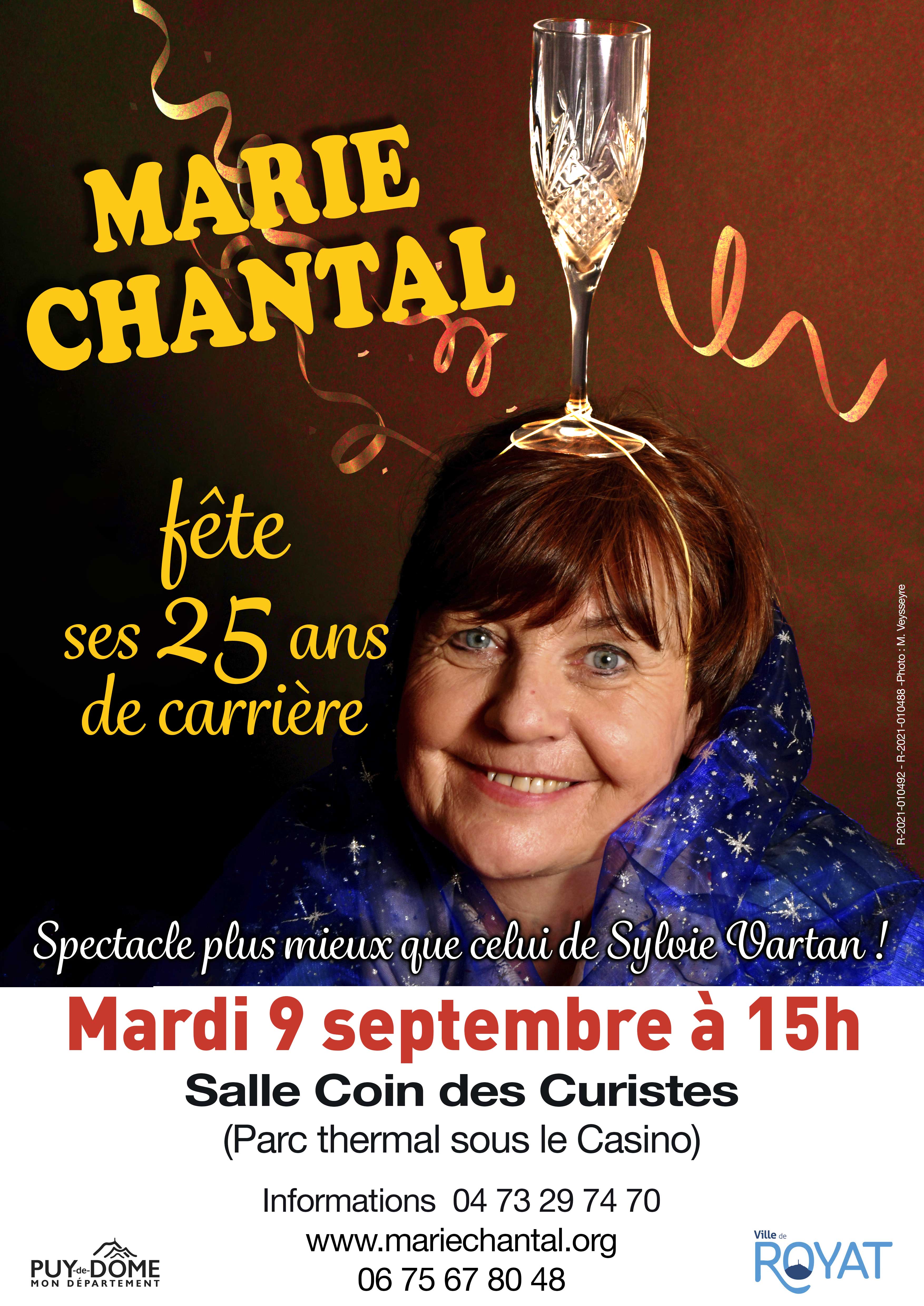 Marie Chantal fête ses 25 ans de carrière | Au coin du curiste