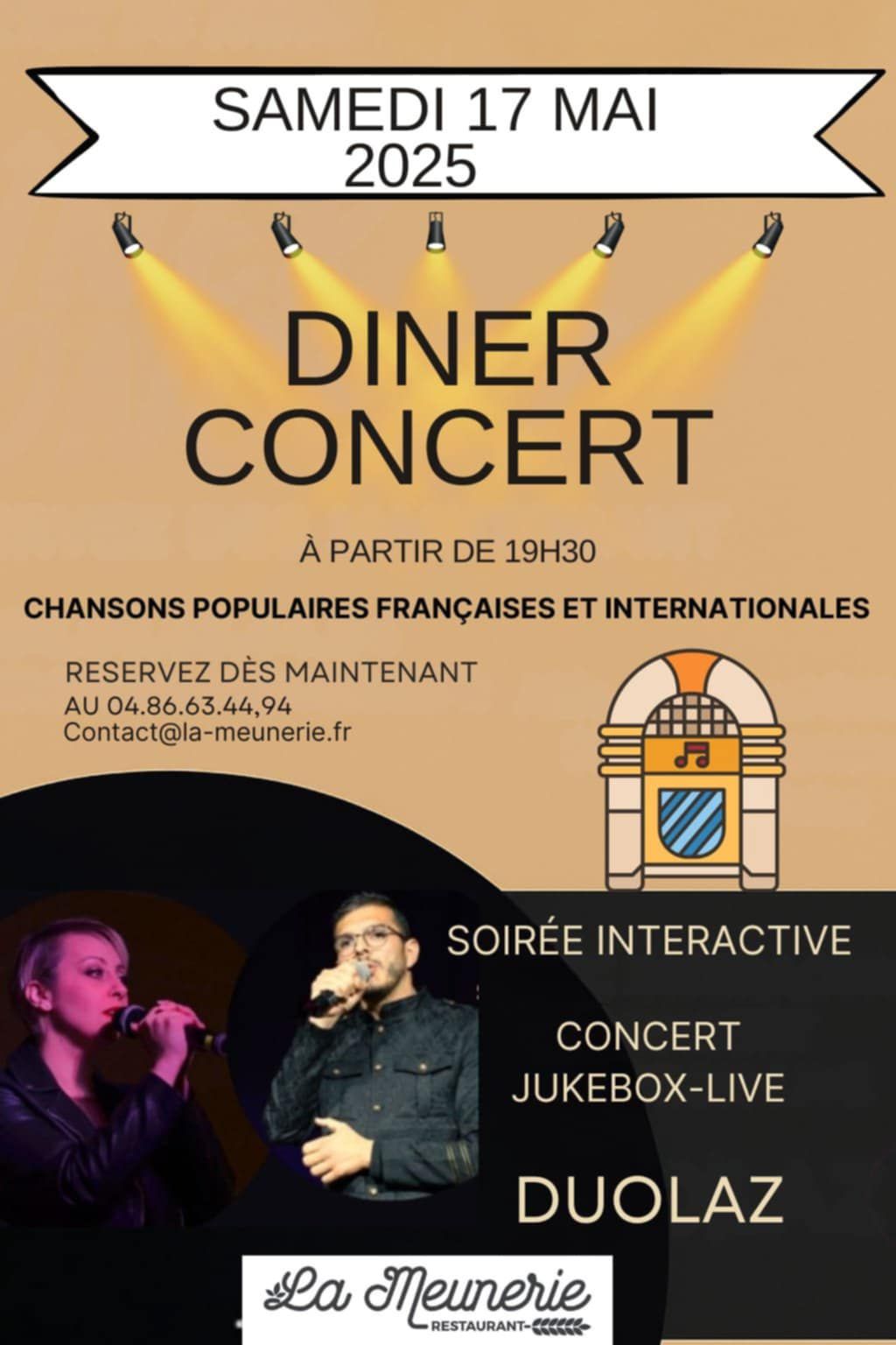 Dîner – concert avec Duolaz à La Meunerie
