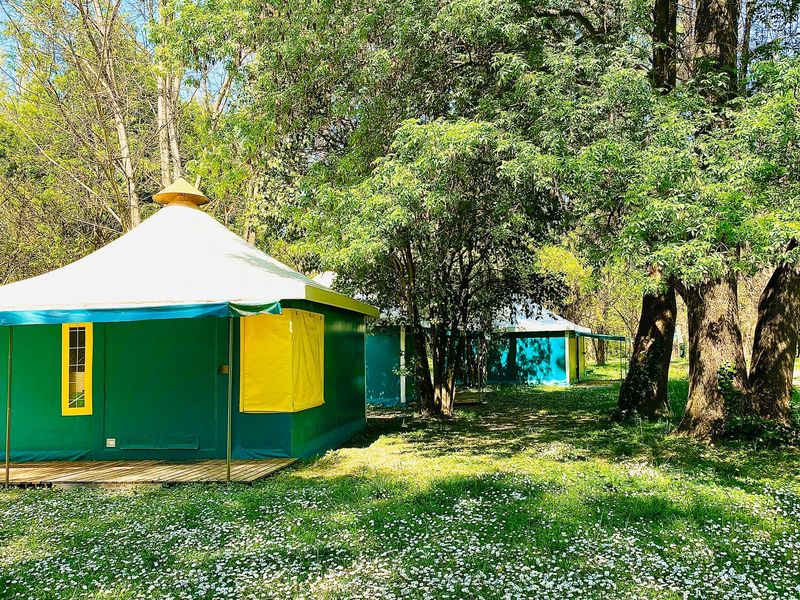 Tentes amenagées camping du lion