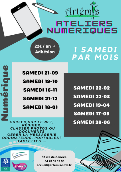 Ateliers numériques à Artémis