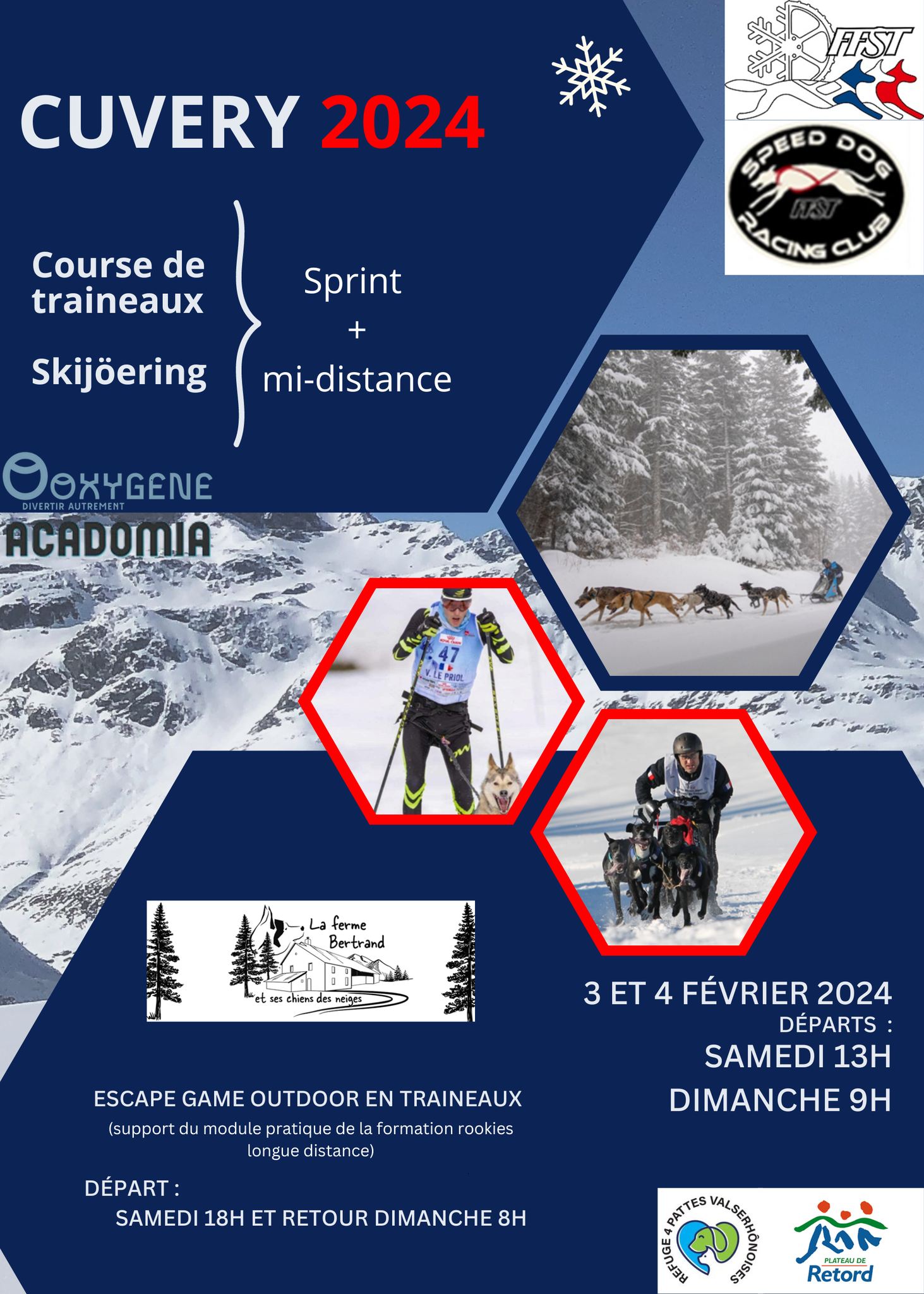 Course de Cuvry : ski-joring, traneau sprint et mid // ANNULEE