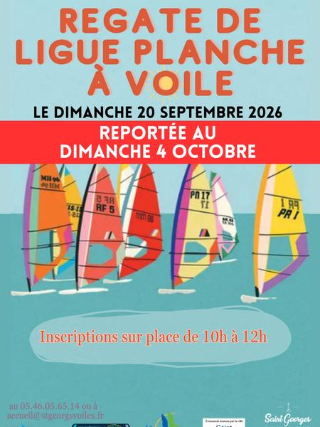 Régate de ligue de planche à voile - Reportée le 4 octobre