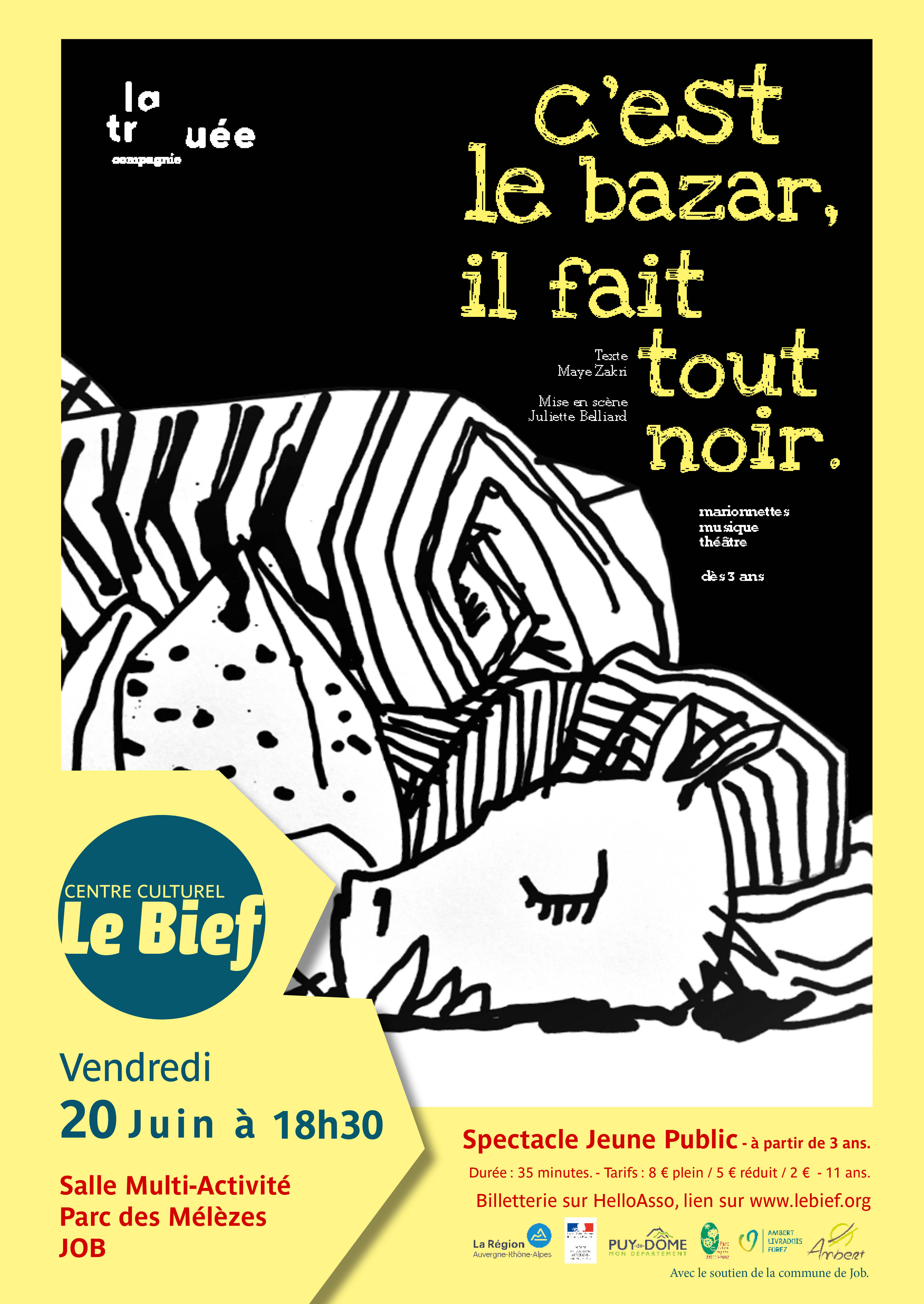 Spectacle jeune public « C’est le bazar il fait tout noir » // Job