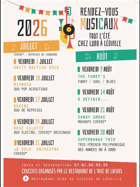 Rendez-vous Musicaux tout l'été chez Ludo