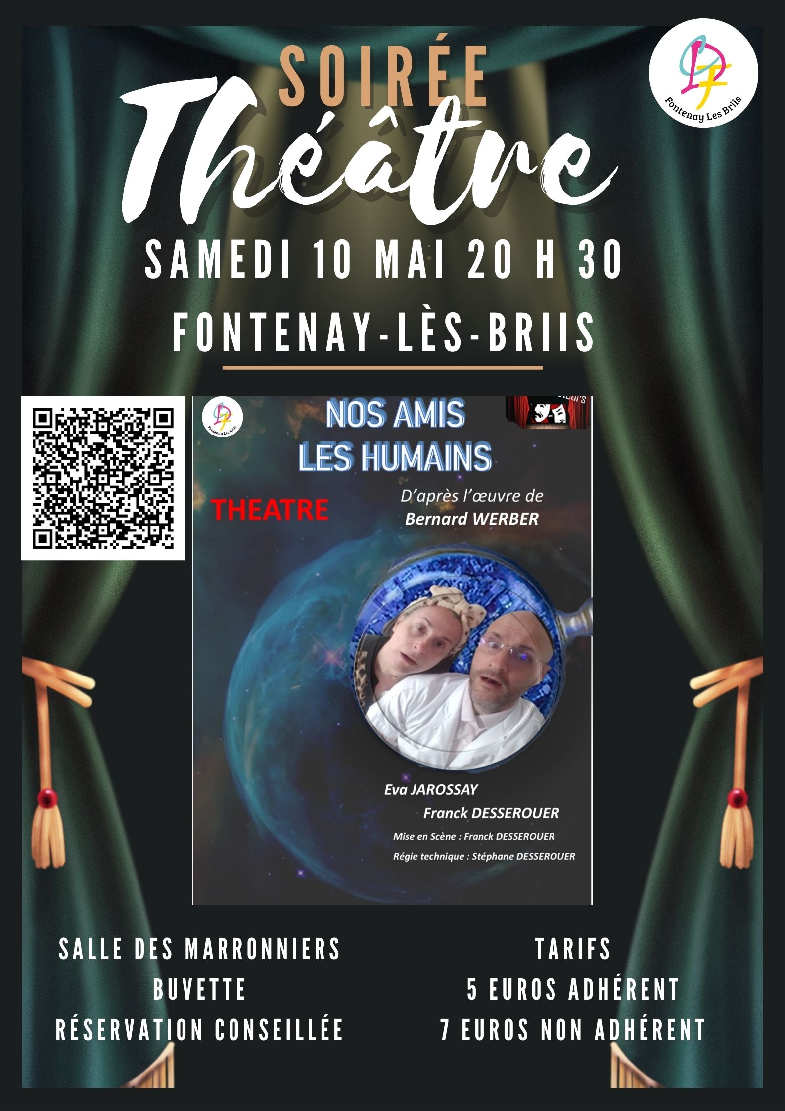 Soiru00e9e Thu00e9u00e2tre - 10 mai 2025 u00e0 Fontenay-lu00e8s-Briis