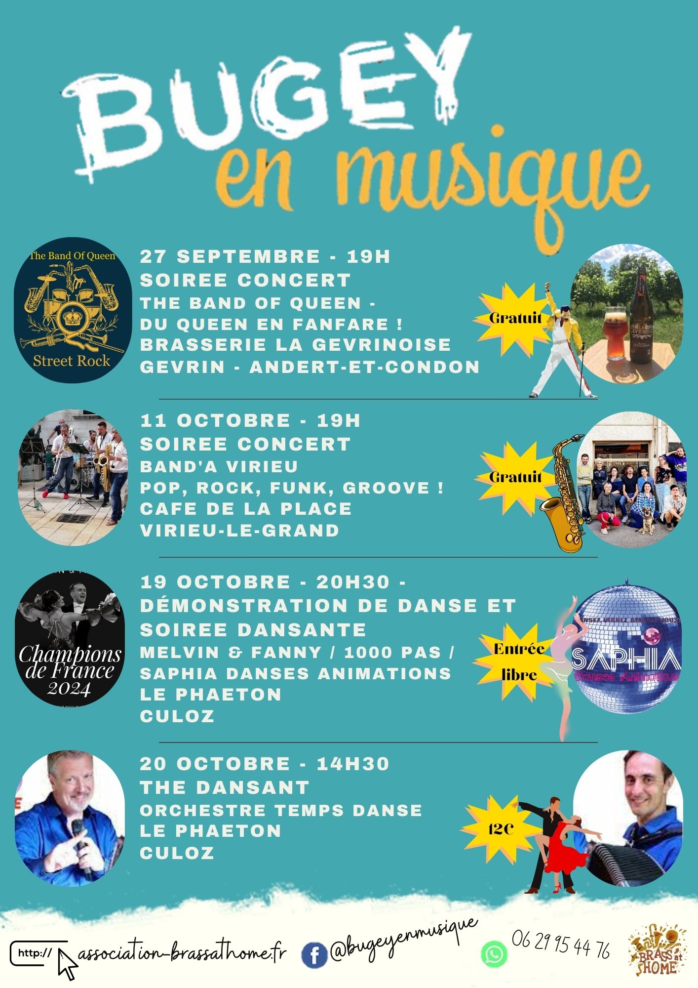 Bugey en Musique, le programme