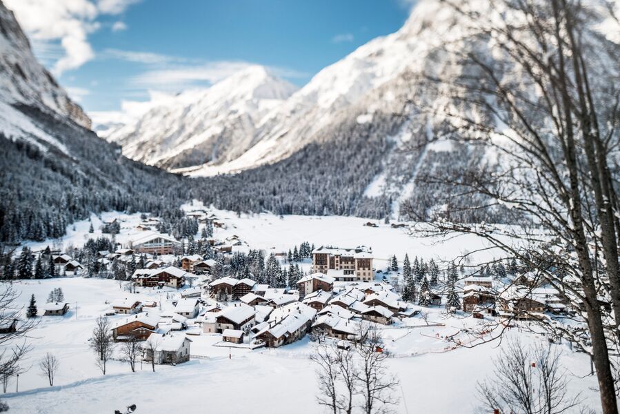 Pralognan-la-Vanoise vu d'en haut
