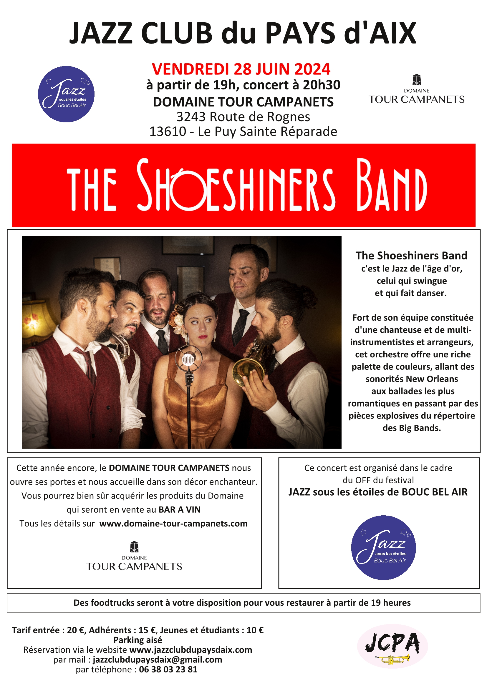 JCPA - CONCERT THE SHOESHINERS BAND