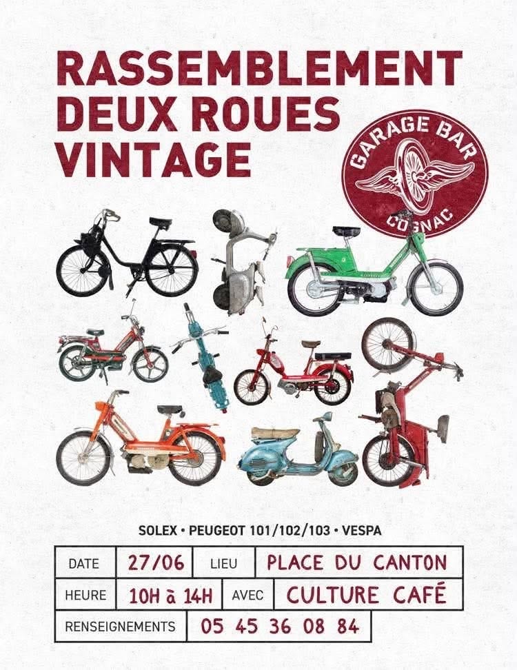 Rassemblement de deux roues vintage
