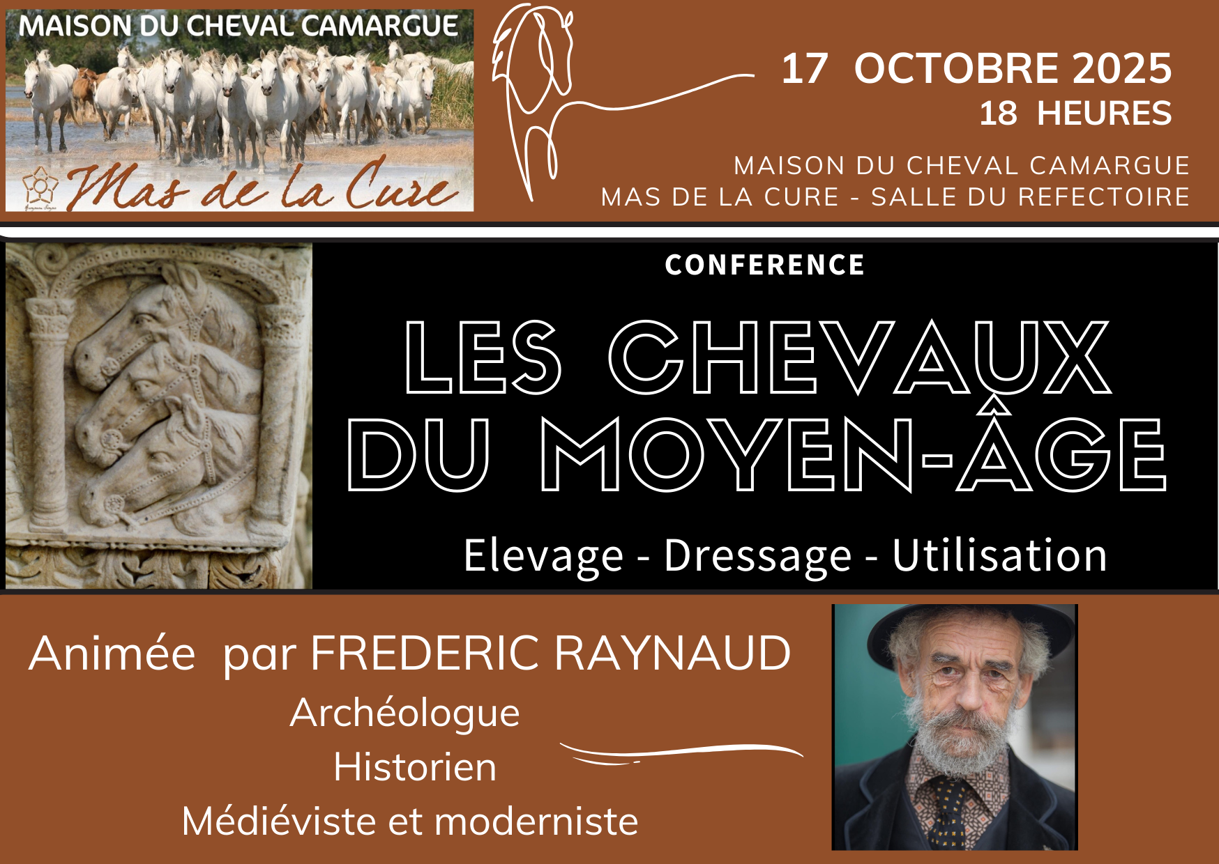 Conférence « Les chevaux du Moyen-âge » animée par Frederic Raynaud au Mas de la Cure
