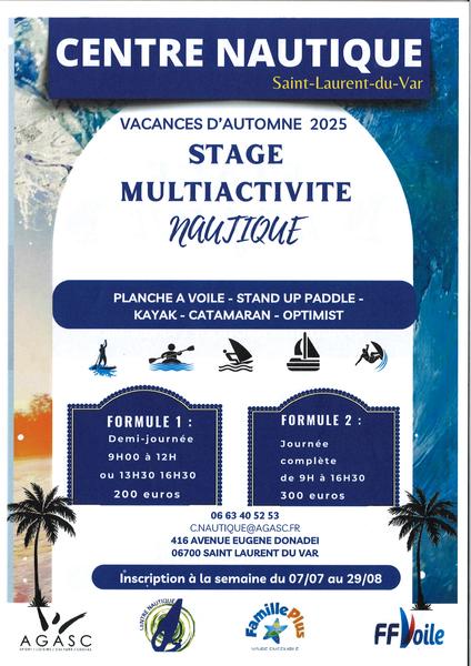 Stages Centre Nautique - Vacances de la Toussaint_Saint-Laurent-du-Var