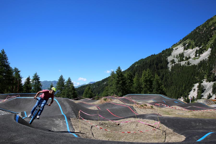 parcours bleu / rouge Pumptrack
