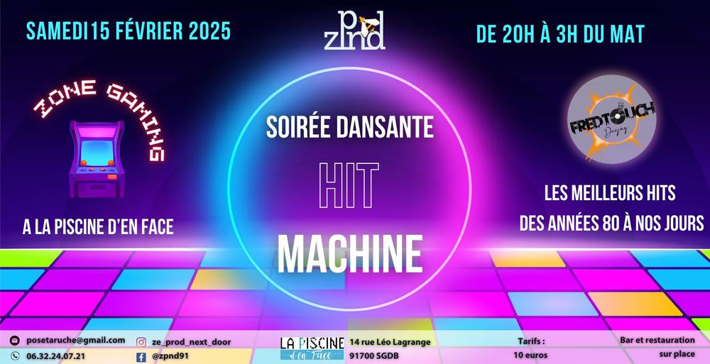 Affiche Soirée dansante Hit Machine