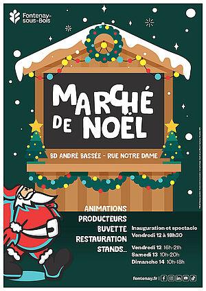 Affiche du Marché de Noël de Fontenay-sous-Bois 