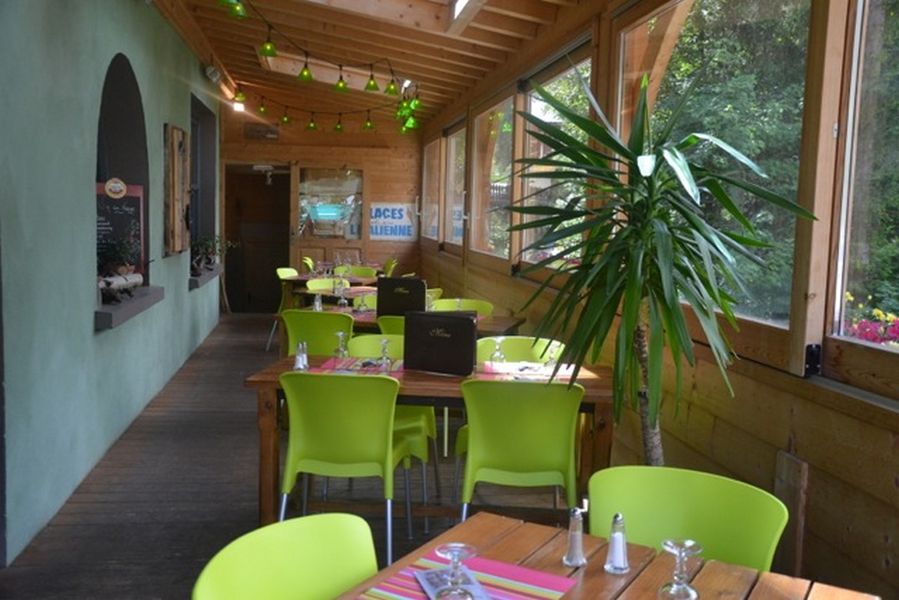 Covered terrace at the Le Tourisme restaurant