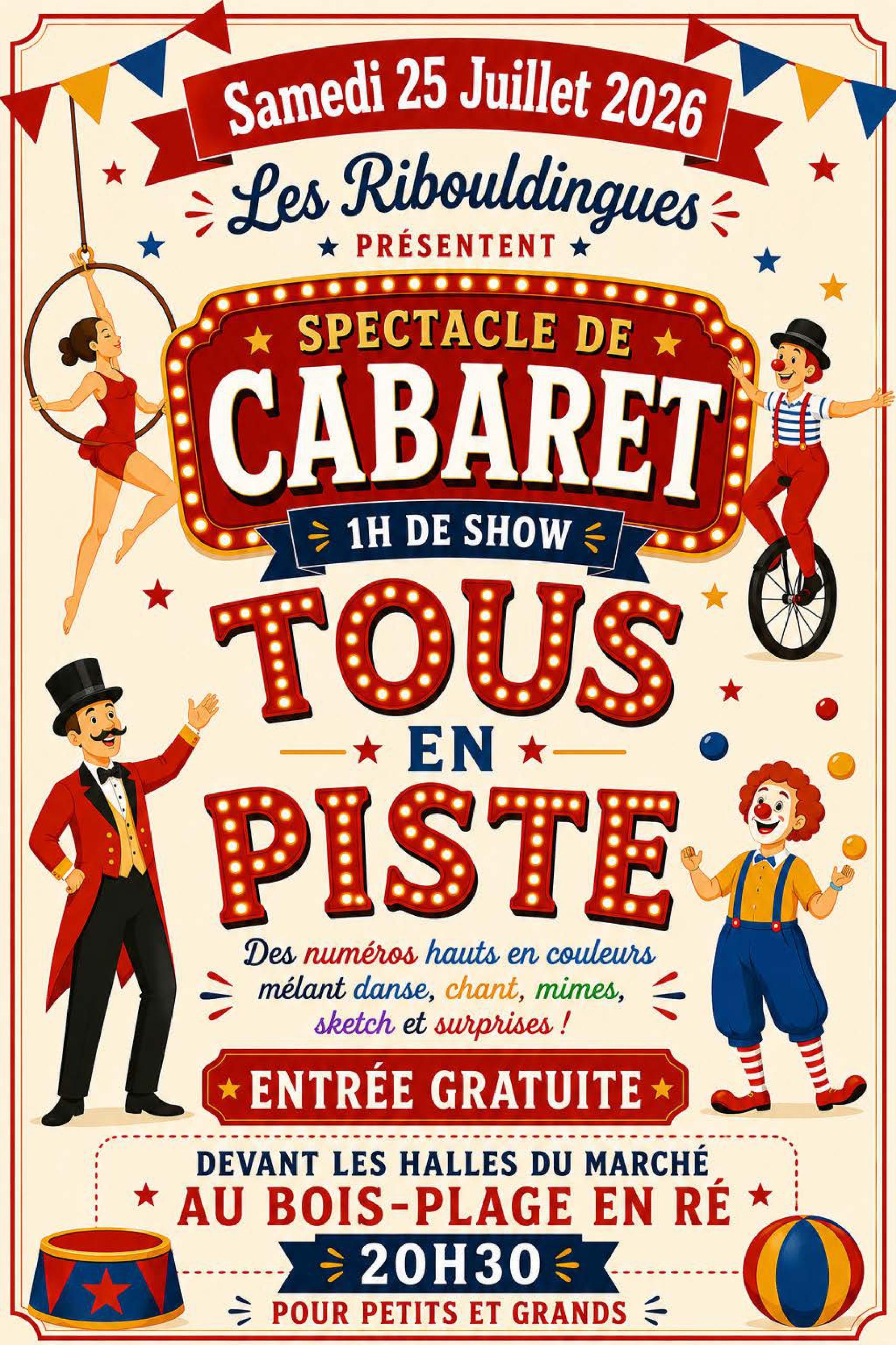 Animation cabaret Les Ribouldingues - Tous en piste