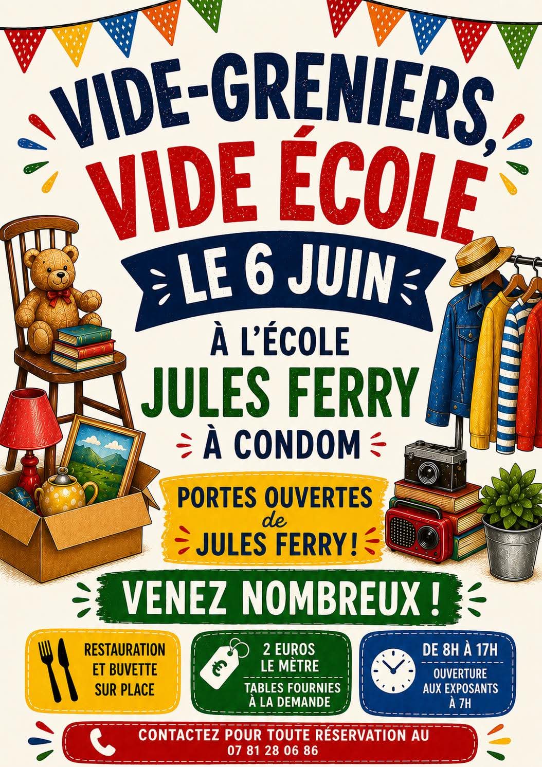 Vide greniers et vide école à l'école Jules Ferry_Condom