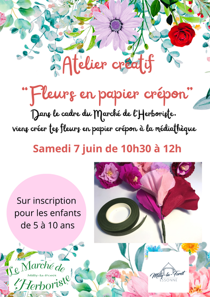 Atelier créatif – Fleurs en papier crépon