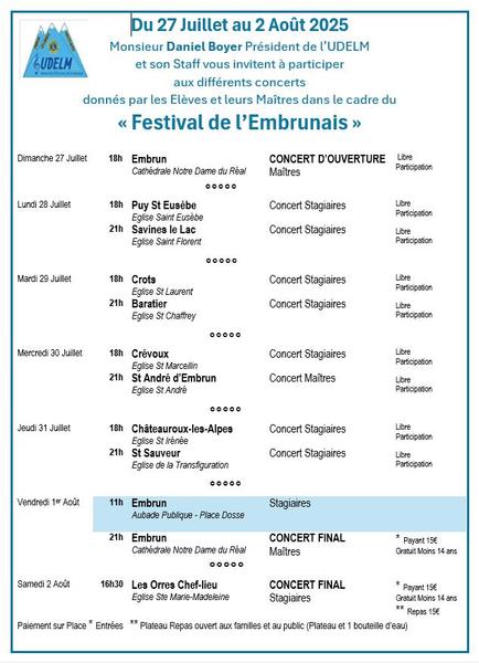 Festival de l’Embrunais_Embrun