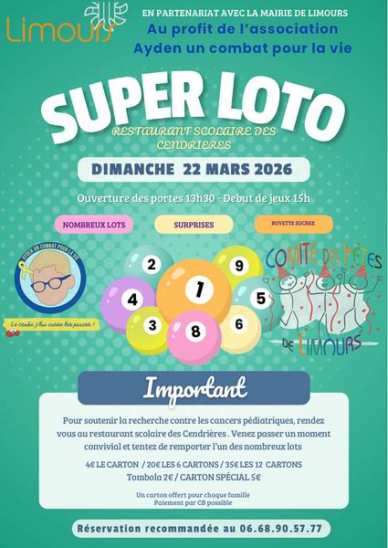 Loto solidaire, 22 mars 2026 à Limours