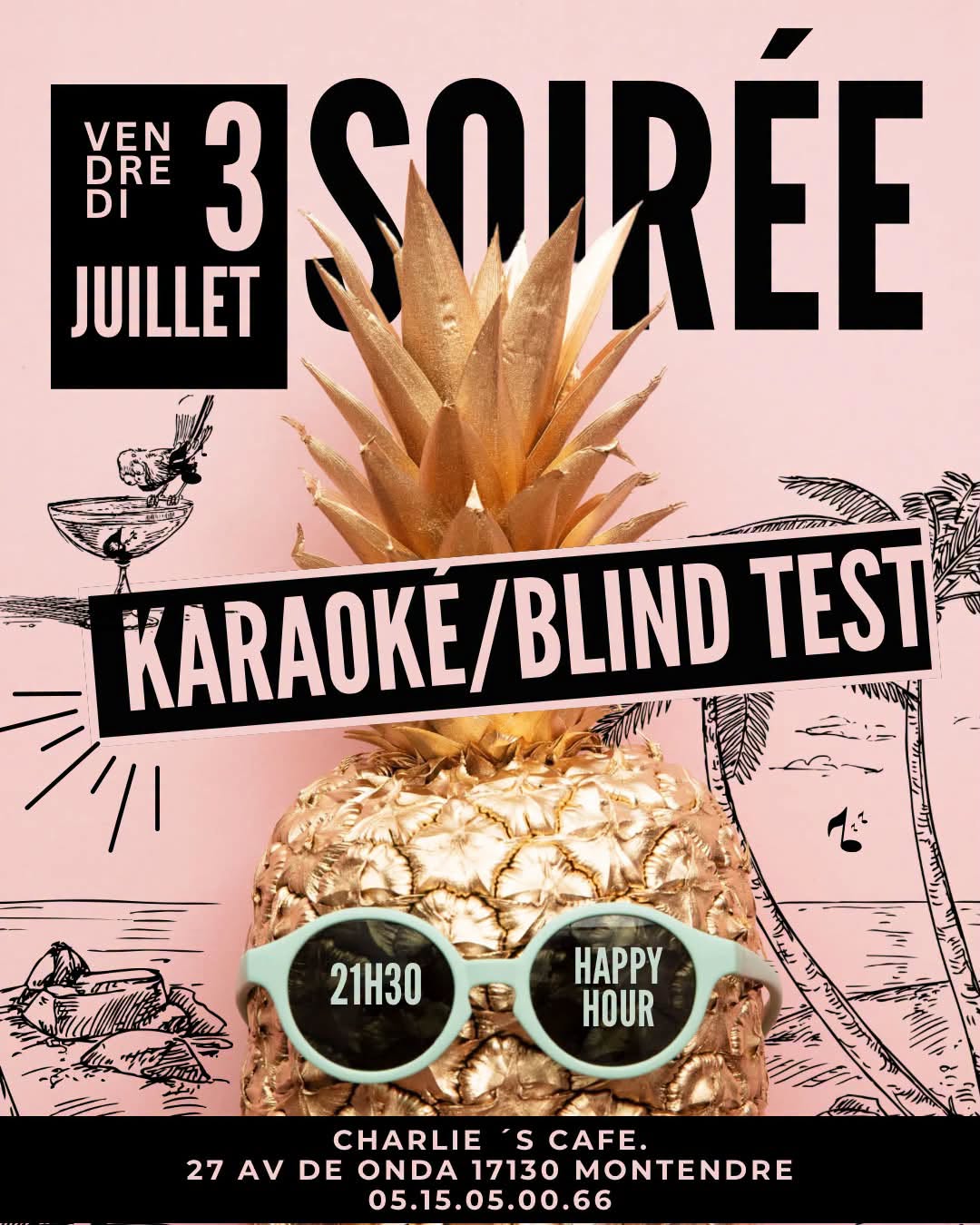 Karaoké et blind test au Charlie's café