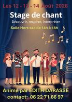 3 jours de stage de chant avec Edith DARASSE_Alpe Du Grand Serre
