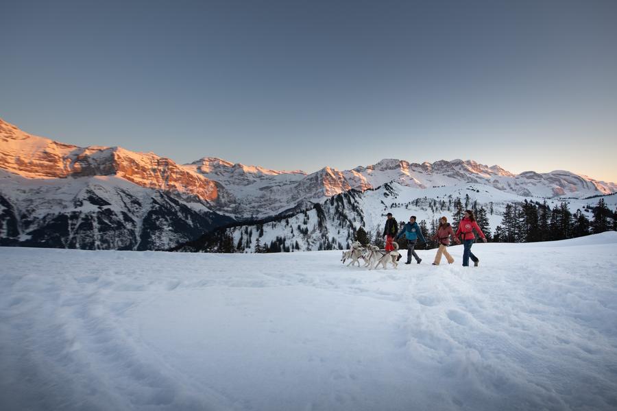 Morgins, husky-rando fondue_Morgins