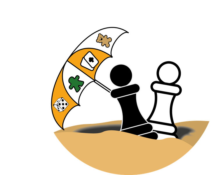 Les pions dans le sable