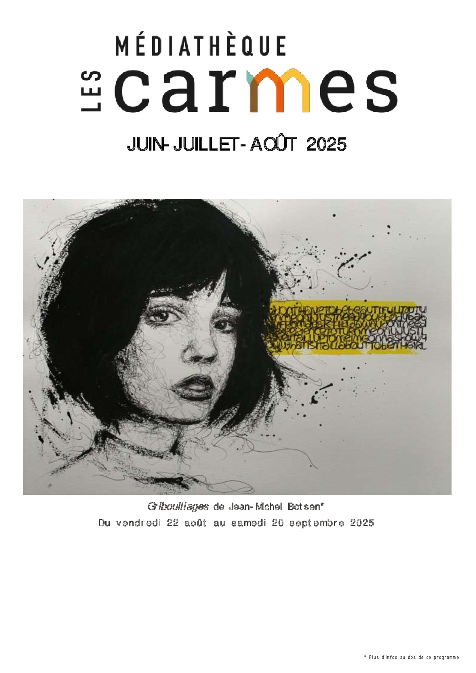 médiathèque Les Carmes , programme été 2025