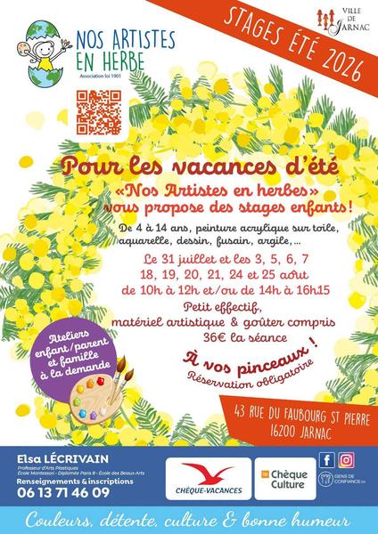 Stages artistiques - Nos artistes en herbe