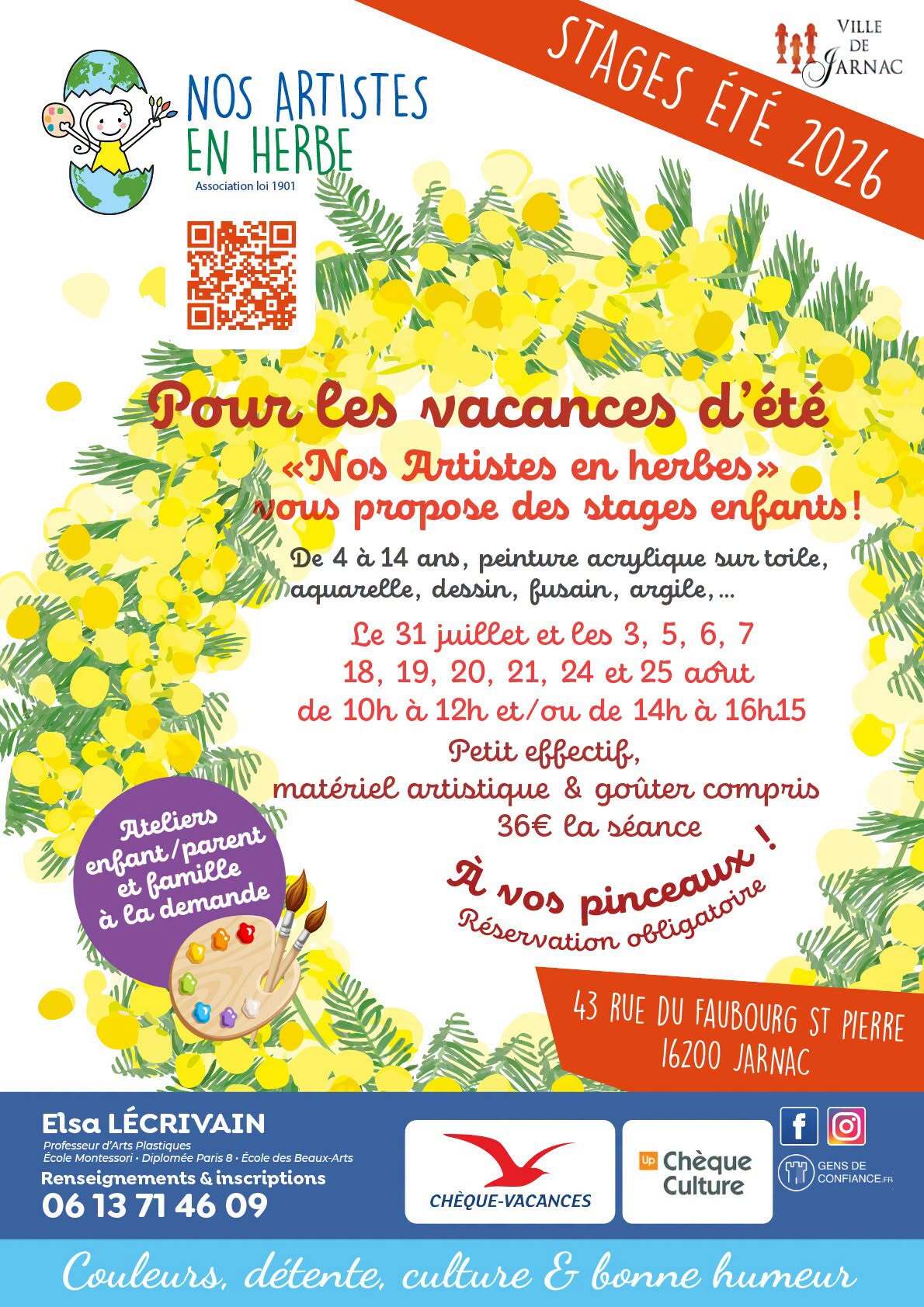 Stages artistiques - Nos artistes en herbe