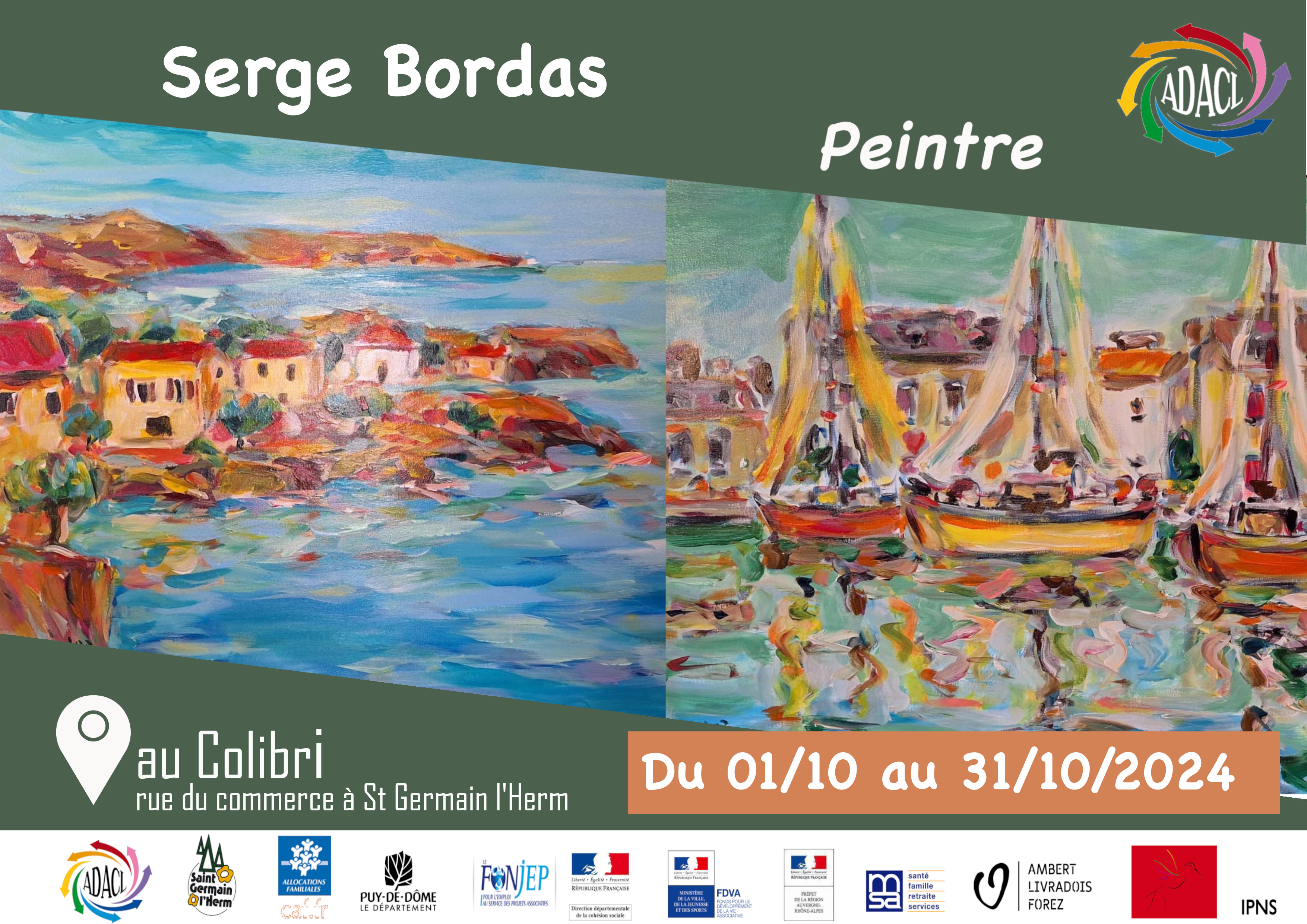 Exposition de peinture de Serge Bordas // Saint-Germain-L’Herm