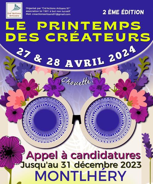 Exposition le printemps des Créateurs de Montlhéry Du 27 au 28 avr 2024