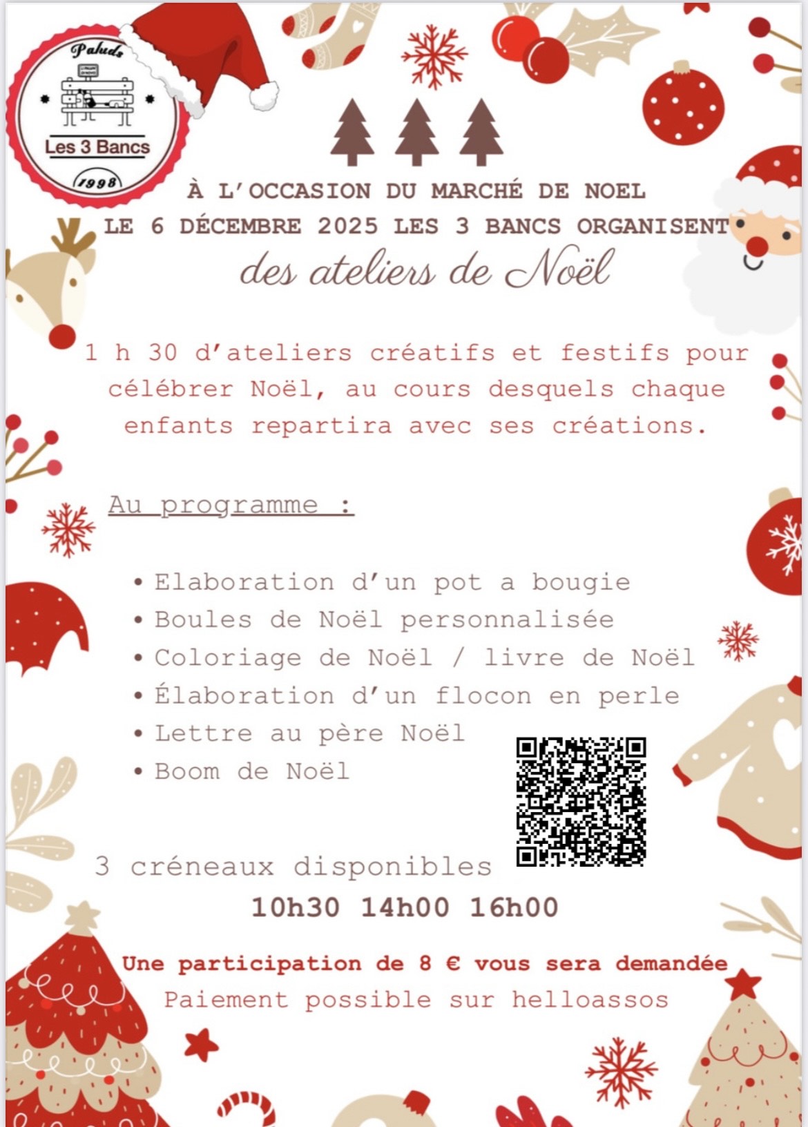 Les ateliers de Noël par les 3 Bancs