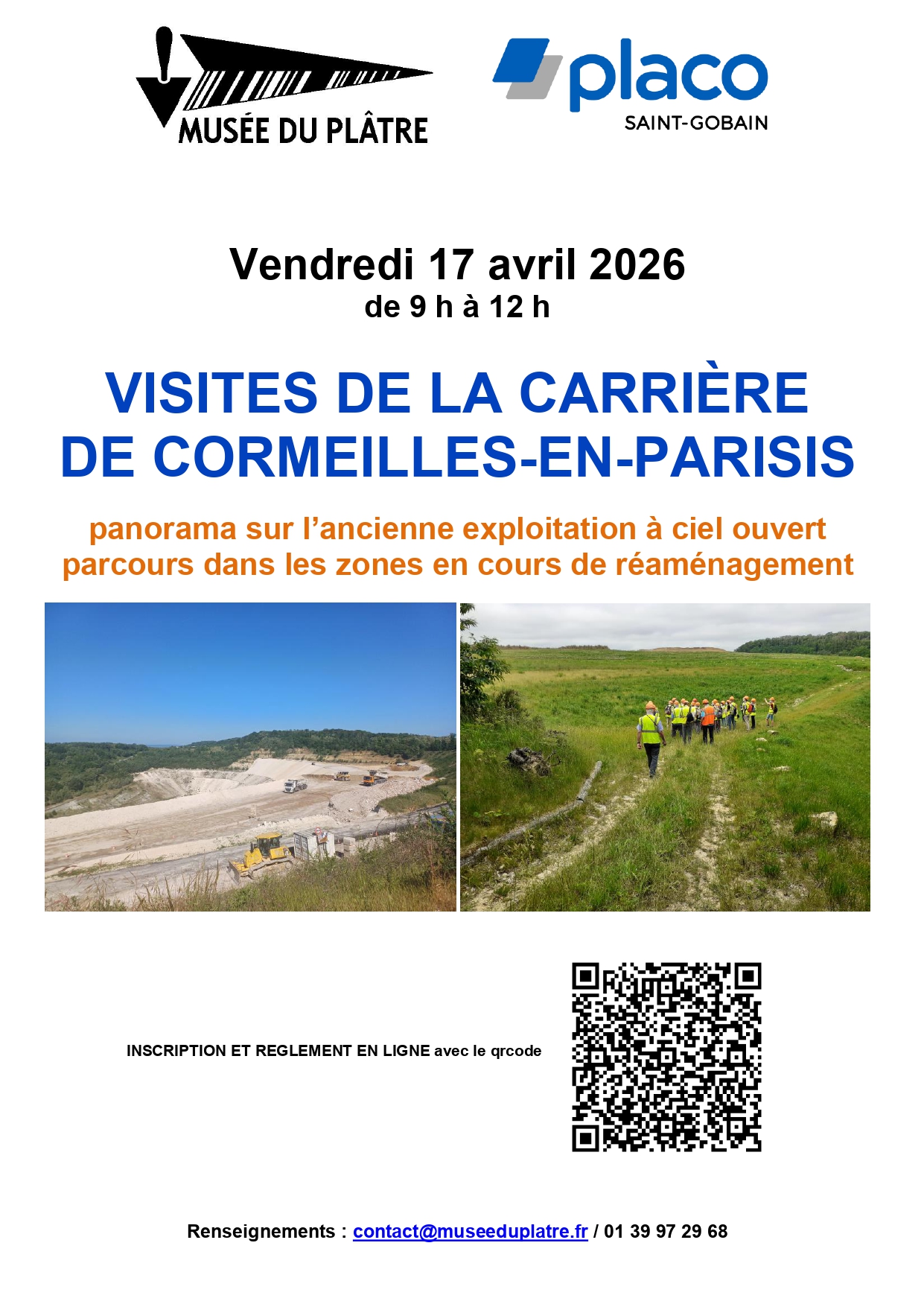 Visite de la carrière réaménagée de Cormeilles-en-Parisis