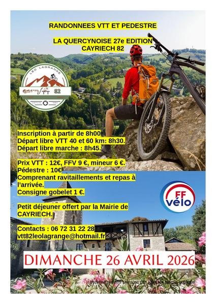 Randonnées VTT & pédestre - La Quercynoise