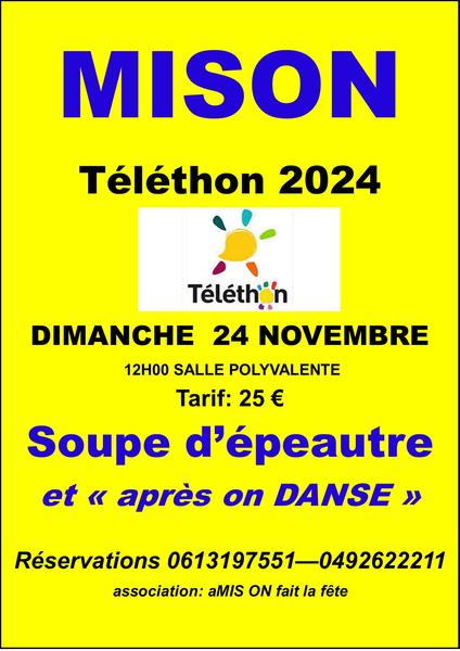 Repas du Téléthon Le 24 nov 2024