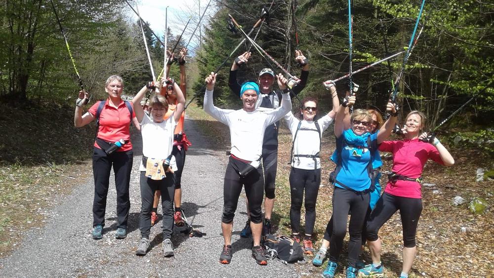 Marche nordique groupe constitué