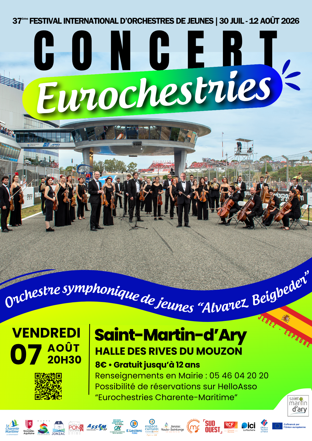 Concert de l'Orchestre symphonique de jeunes "Alvarez Beigbeder" (Espagne) - 37ème Festival international des Eurochestries