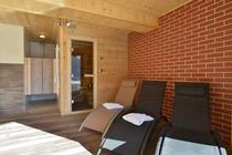 Salle détente, avec accès extérieur,sauna et douche.  