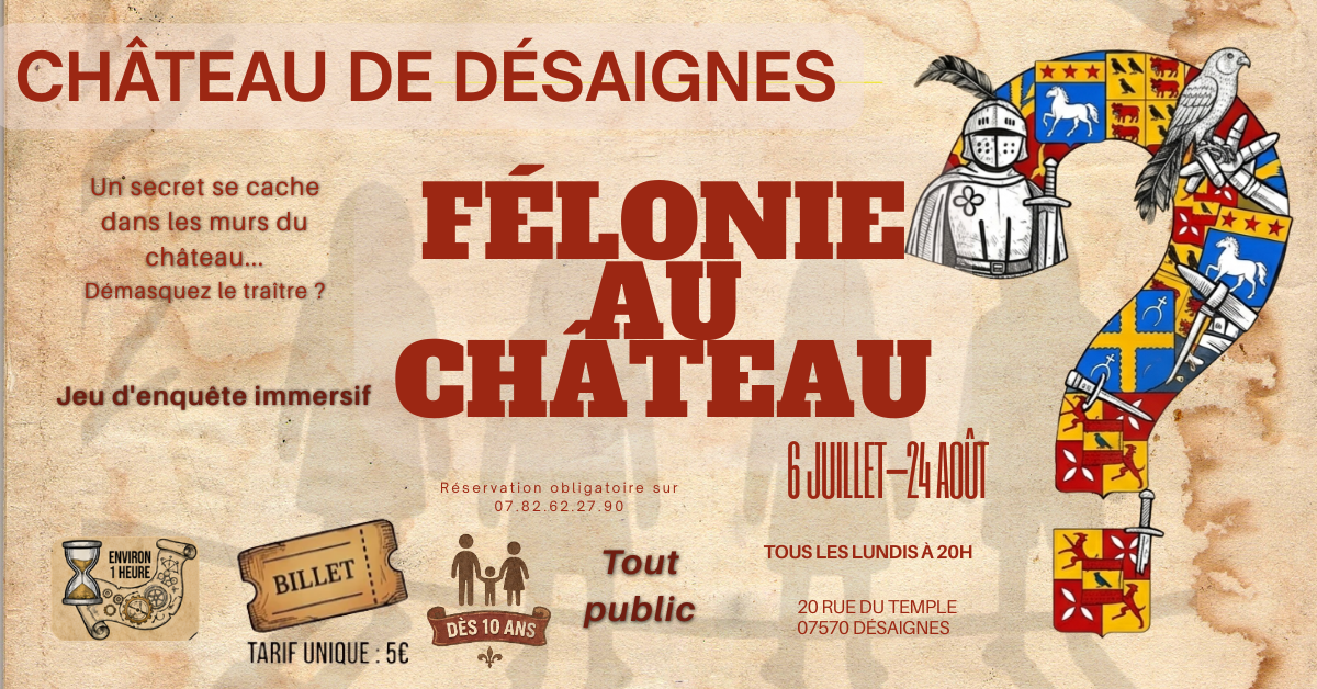 Félonie au Château – Jeu d'enquête immersif
