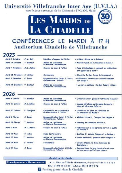Conférences de l’UVIA_Villefranche-sur-Mer