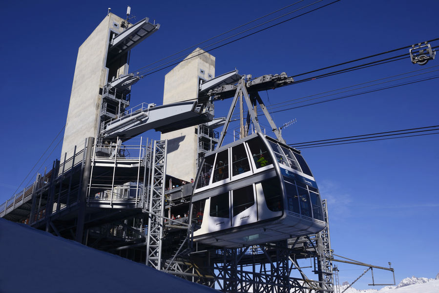 Cabine au départ du Vanoise Express