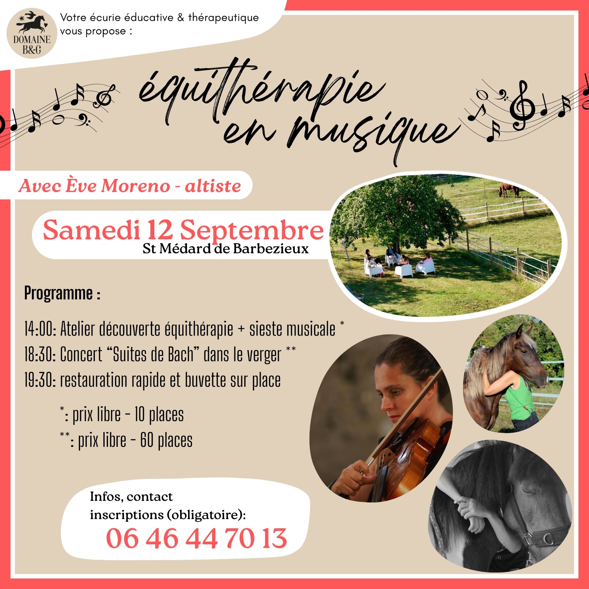 Equithérapie en Musique - Domaine B&G