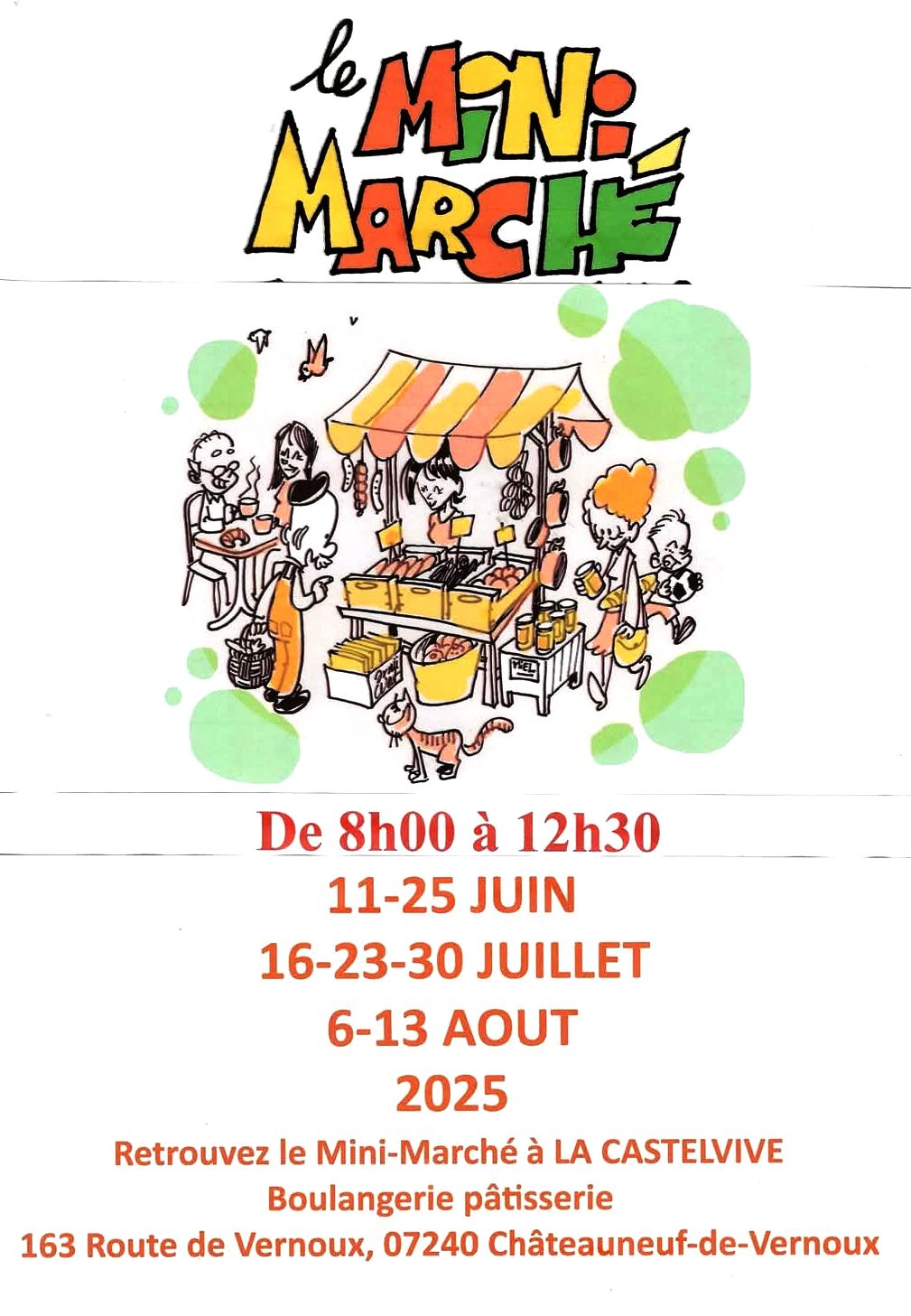 Rendez-vous futés ! : Mini marché à la boulangerie La Castelvive