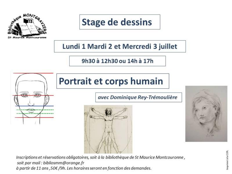 Stade de dessins pour ados, à Saint-Maurice-Montcouronne