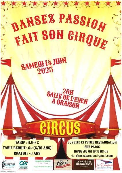 Spectacle "Dansez passion fait son cirque"