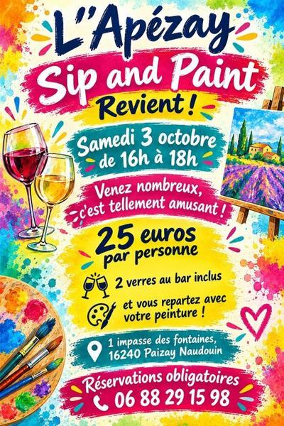 Sip and paint (peindre et boire un verre