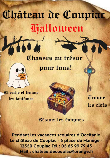 Chasses au trésor Halloween au château de Coupiac